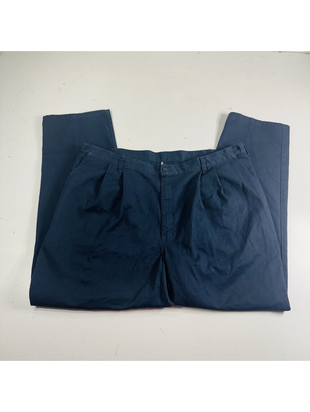 Dickies Work Pants Navy Blue Pleated Men’s Size 42x32